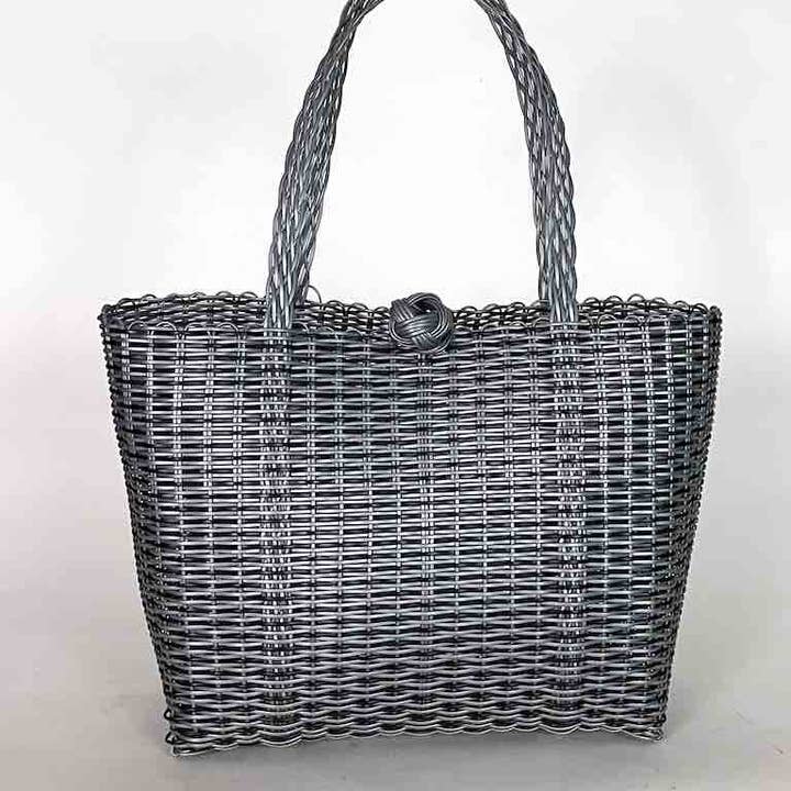 The Niger Bend - Vente Tote bag – femme - Fourre-tout en plastique recyclé tissé profond avec fermeture - El Salvador11