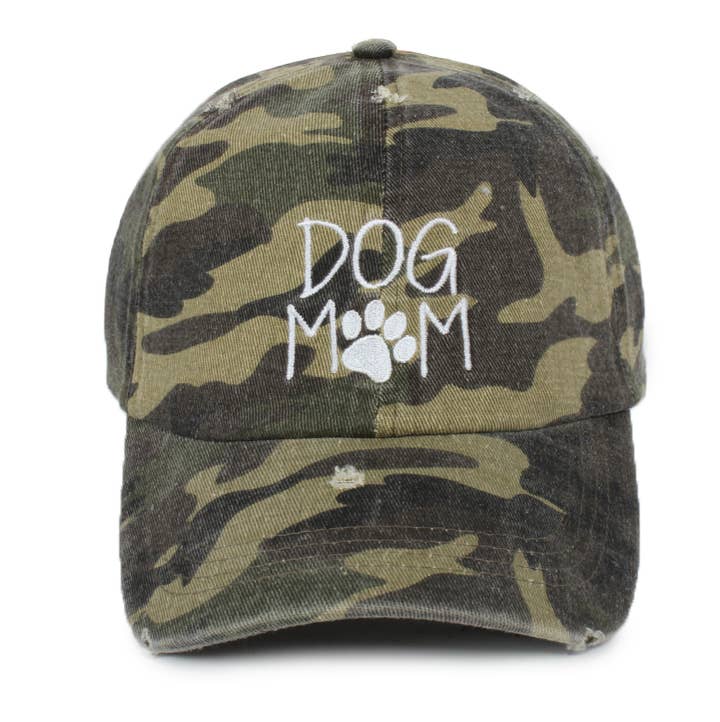 FWCAP1025 - Dog Mom Camo Baseball Cap for wholesale by David And Young