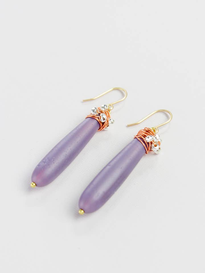 Lavender Dream Earrings for wholesale by Monsieur Pamplemousse