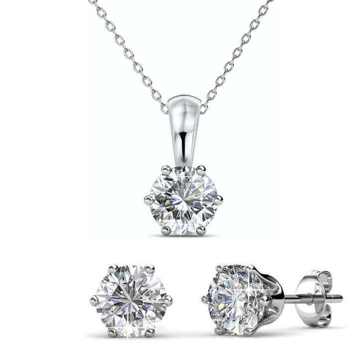 CARALI / MYC Paris - Venta al por mayor Juegos de joyas - Parures Piedra de Nacimiento - Plateado y Cristal0