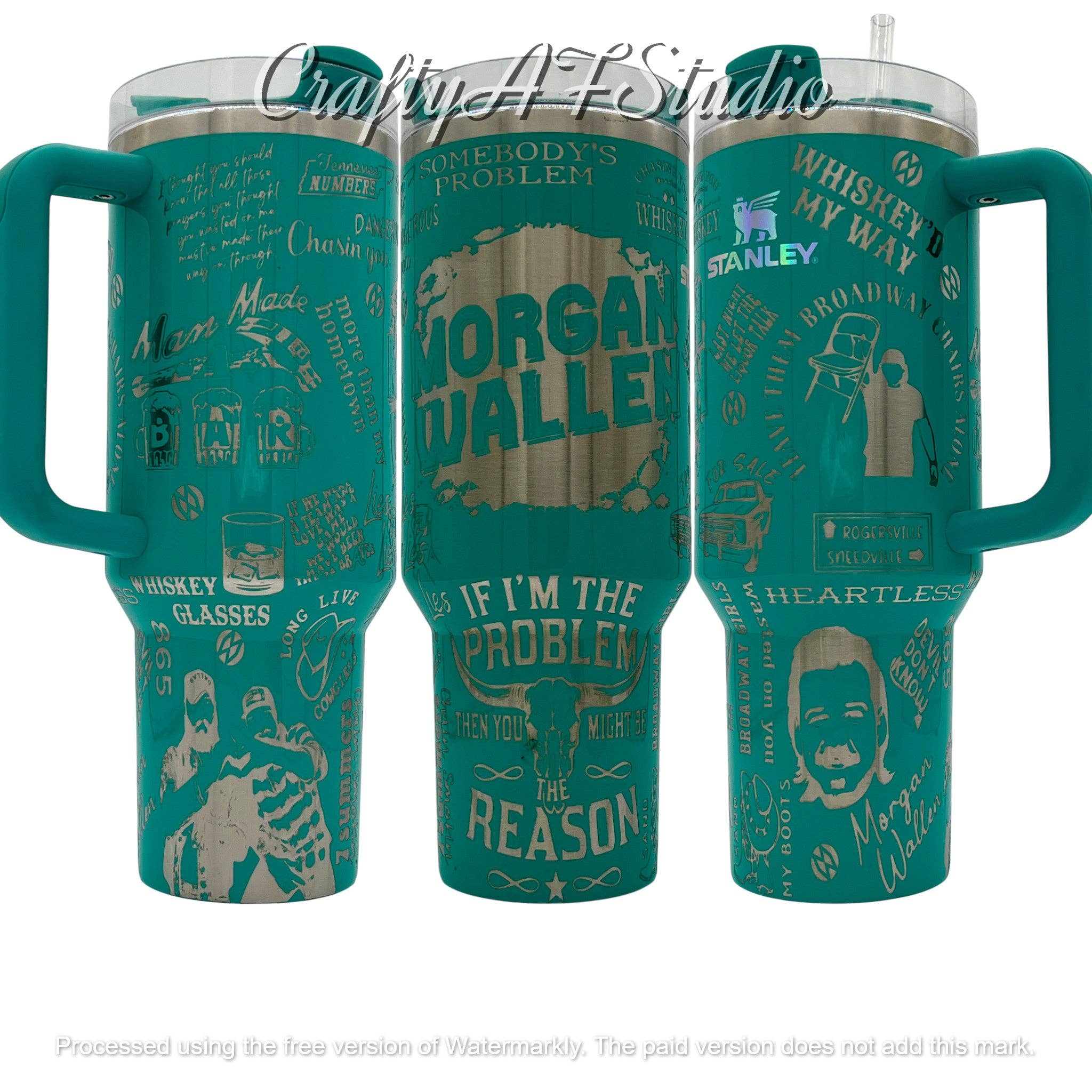 Crafty AF Studio - Wholesale Insulated Mug/Tumbler - 40oz Authentic Stanley Morgan Wallen Country Singer Themed Laser Engraved Tumbler62