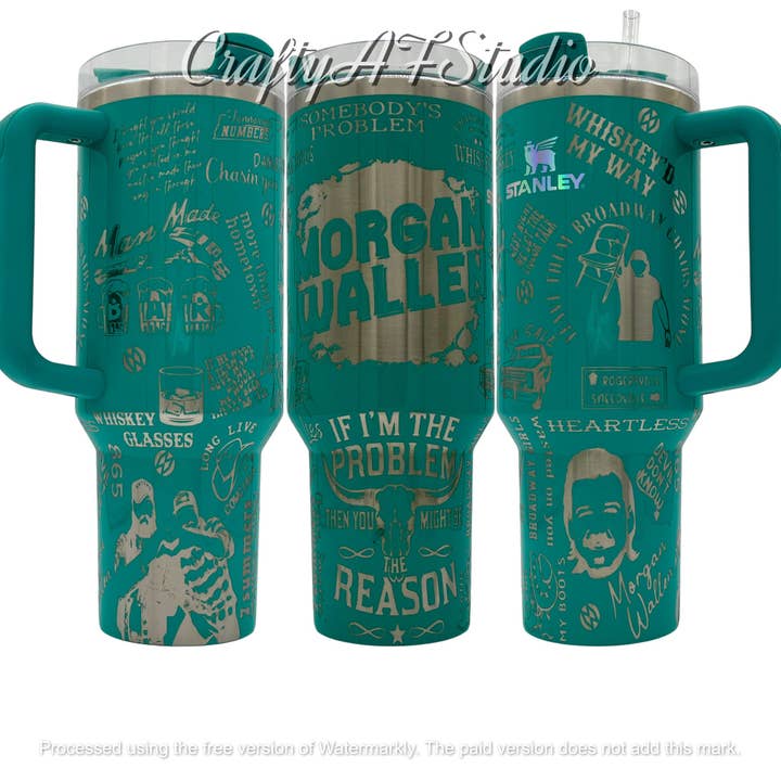 Crafty AF Studio - Wholesale Insulated Mug/Tumbler - 40oz Authentic Stanley Morgan Wallen Country Singer Themed Laser Engraved Tumbler62