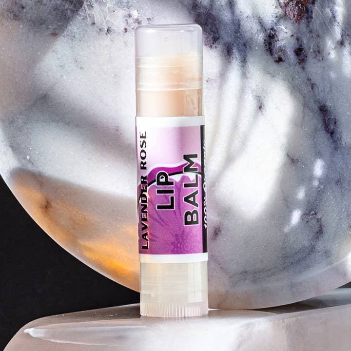 Lavender Rose Lip Balm for wholesale by Honey Shine Calendula | Danielle Rae Calendula Co