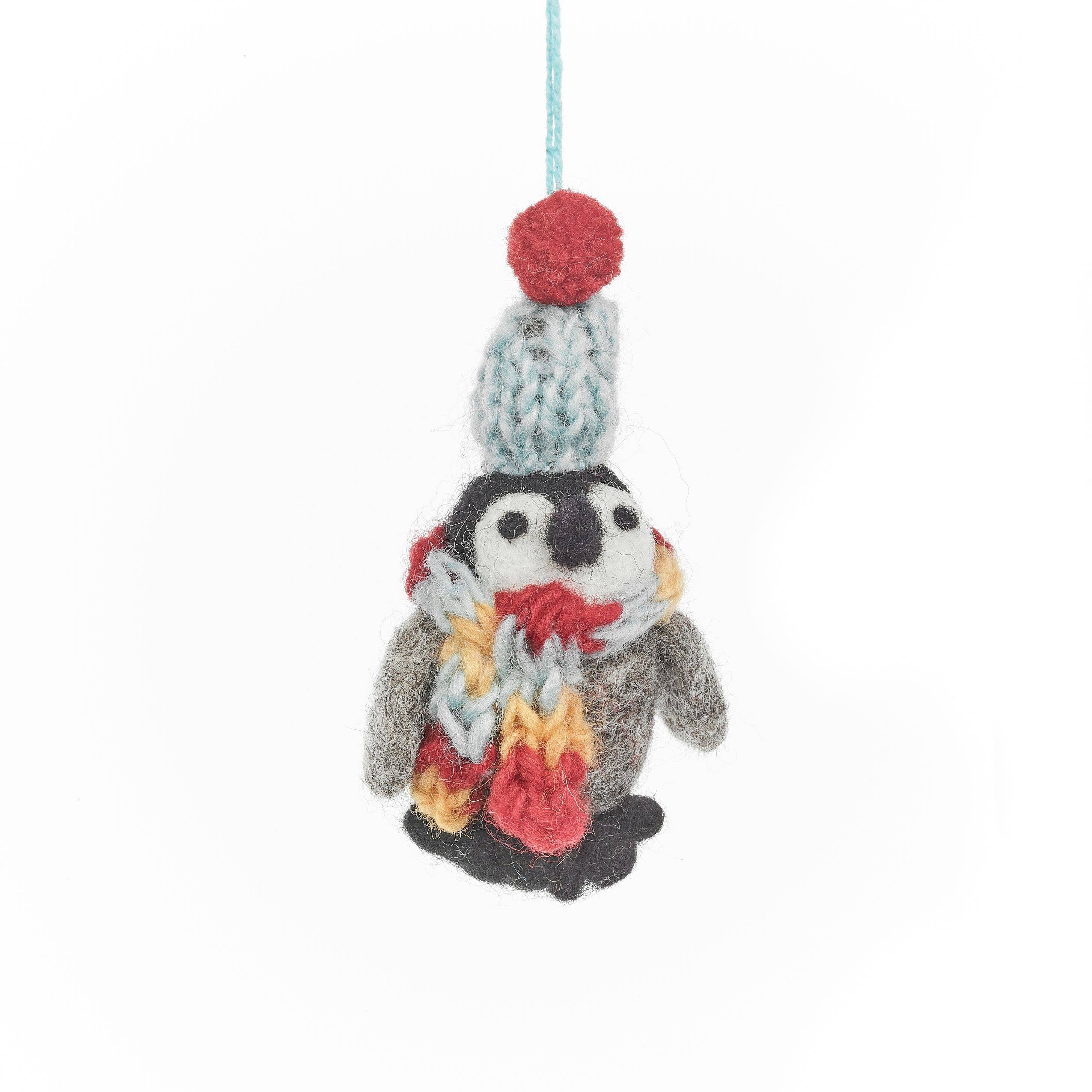 Felt So Good - Wholesale Ornament Set - Handmade Felt Frosty Penguins Hanging Christmas Decorations2