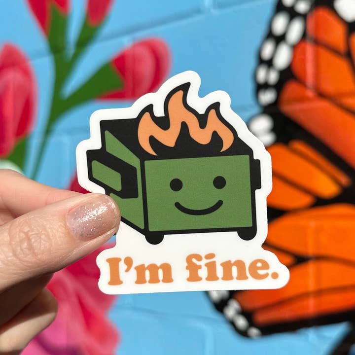 Hilarious Humanitarian - Wholesale Sticker - Dumpster Fire Sticker