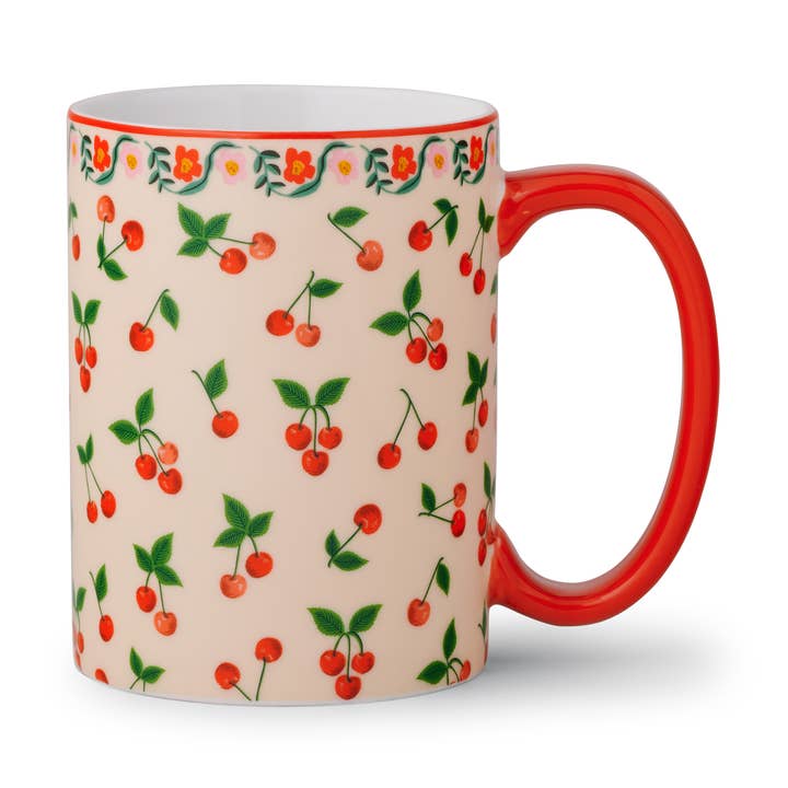 Cherries Porcelain Mug for wholesale by Rifle Paper Co.