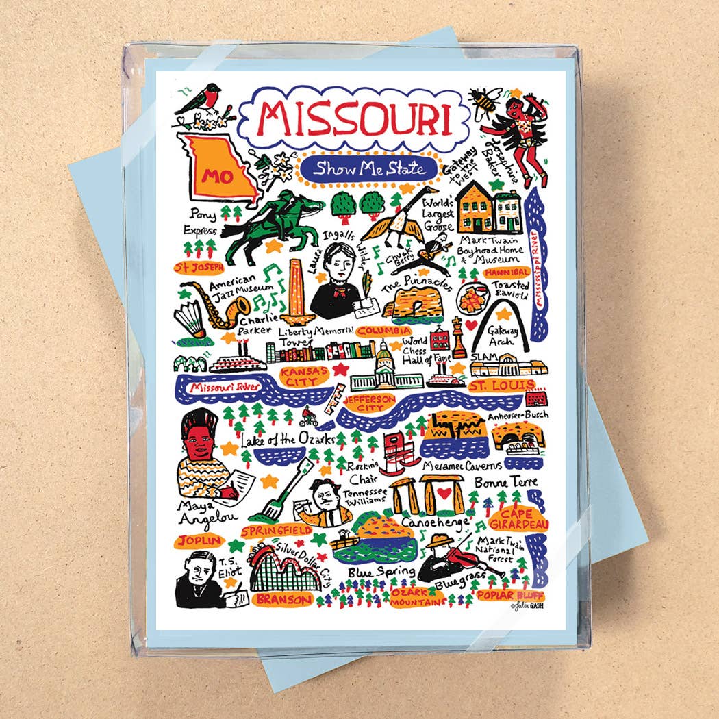 Allport Editions - Vendita all'ingrosso Set di cartoleria/cancelleria - Serie di Carte in Scatola Statescapes - scopri tutti i 29 Stati!29