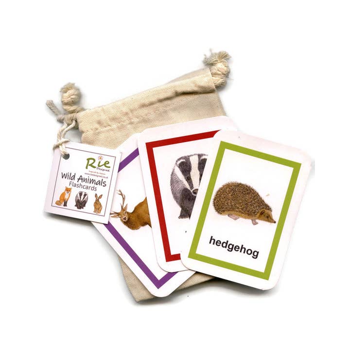 British Wild Animals Flash Cards, Identification cards for wholesale by Rie Designed