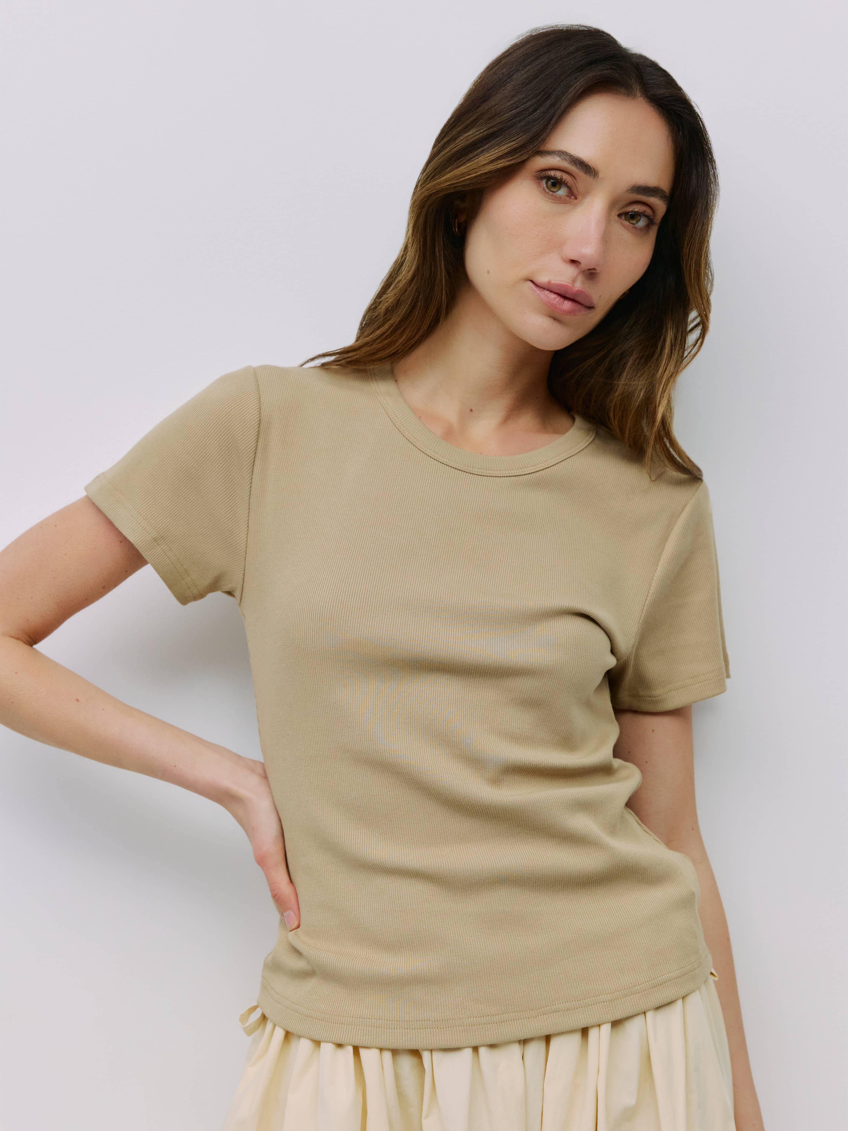 MOD REF - Wholesale T-Shirt - Women's - The Miller Top | Ribbed Short-Sleeve T-Shirt20