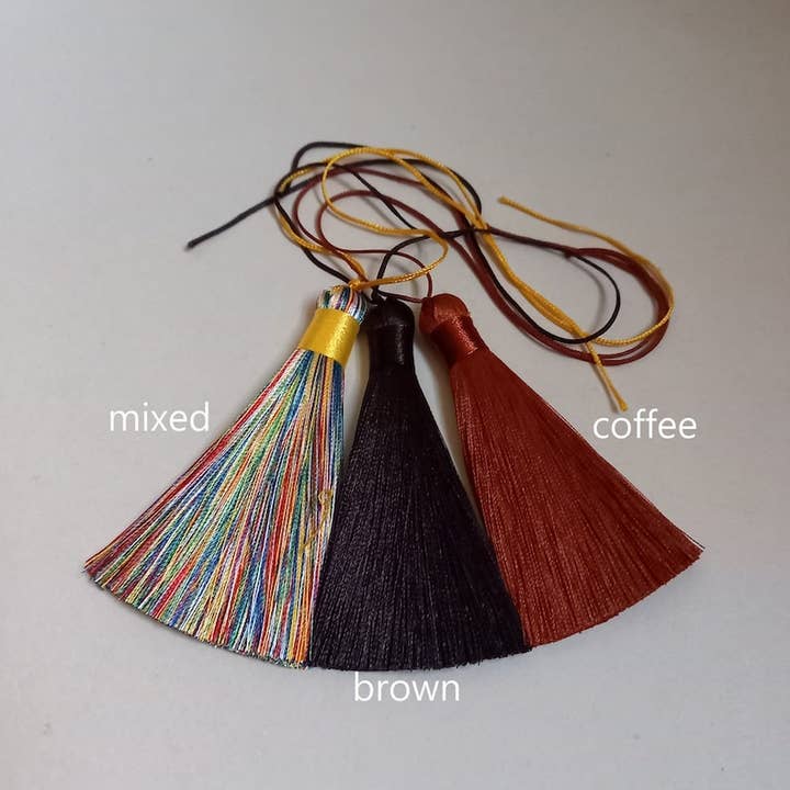 HandmadeBestSeller – wholesale Tassel earrings – Silky Tassels – Colorful Decorative Fringe8