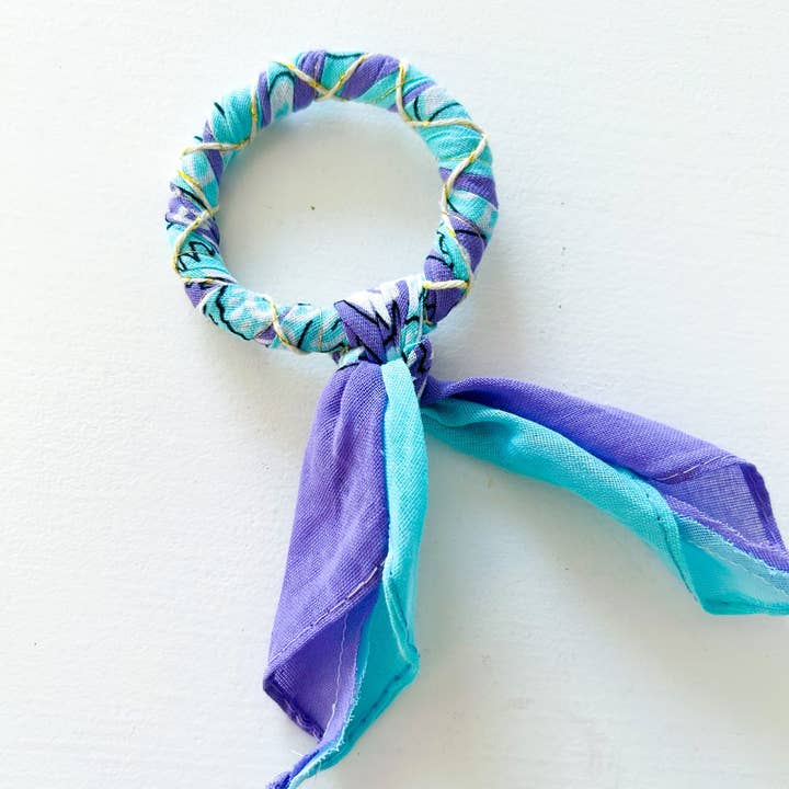 Bandana armband paars-blauw for wholesale by Feestbeest-kids