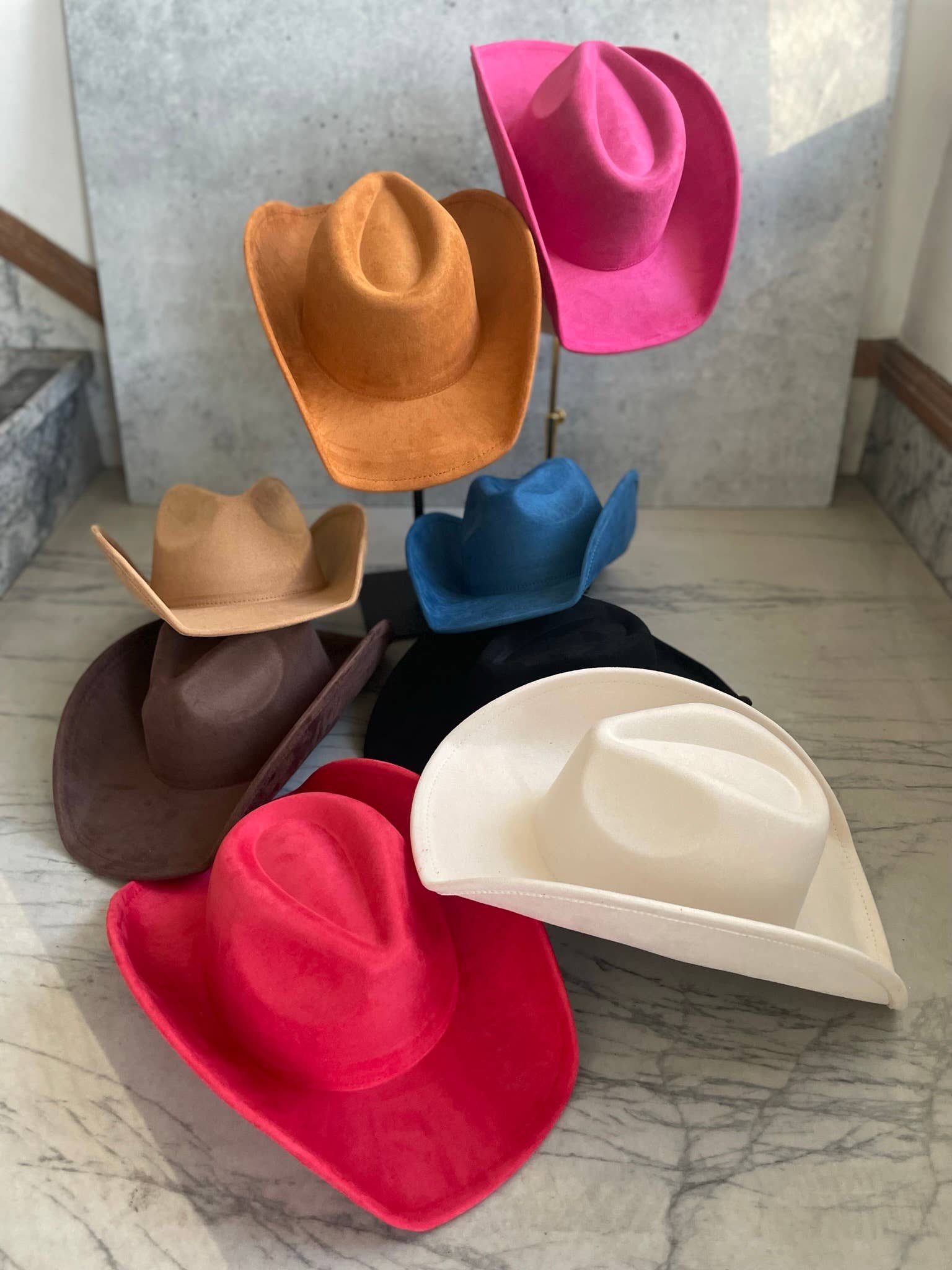 Love and Thyme – wholesale Cowboy Hat – Women’s – Best Seller! VEGAN SUEDE  COWBOY HAT4
