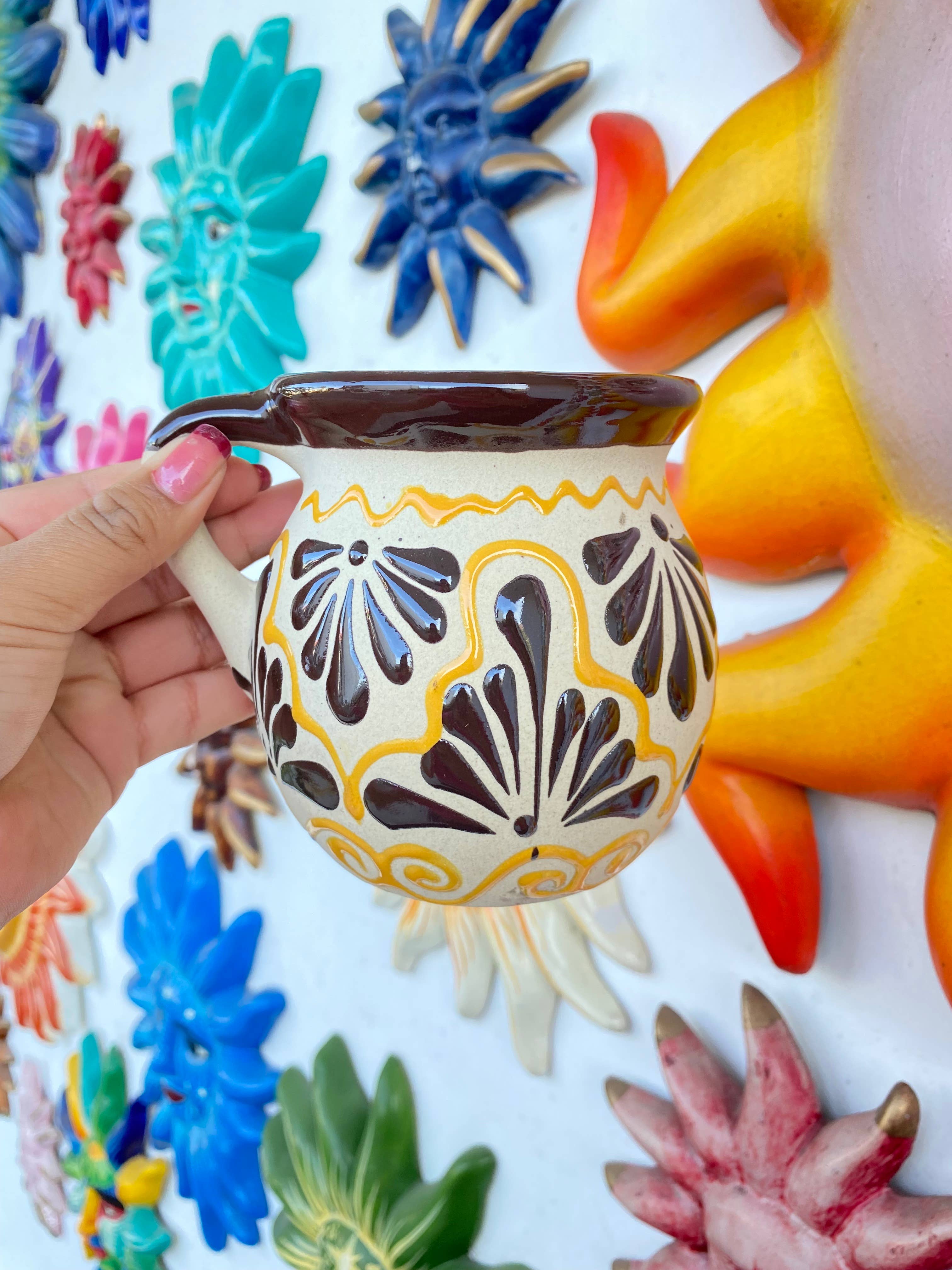 Doña Cata Art – Großhandel Kaffeebecher – JARRITOS mexikanischer Becher aus Ton, handgefertigte Keramik für Kaffee und Tee8