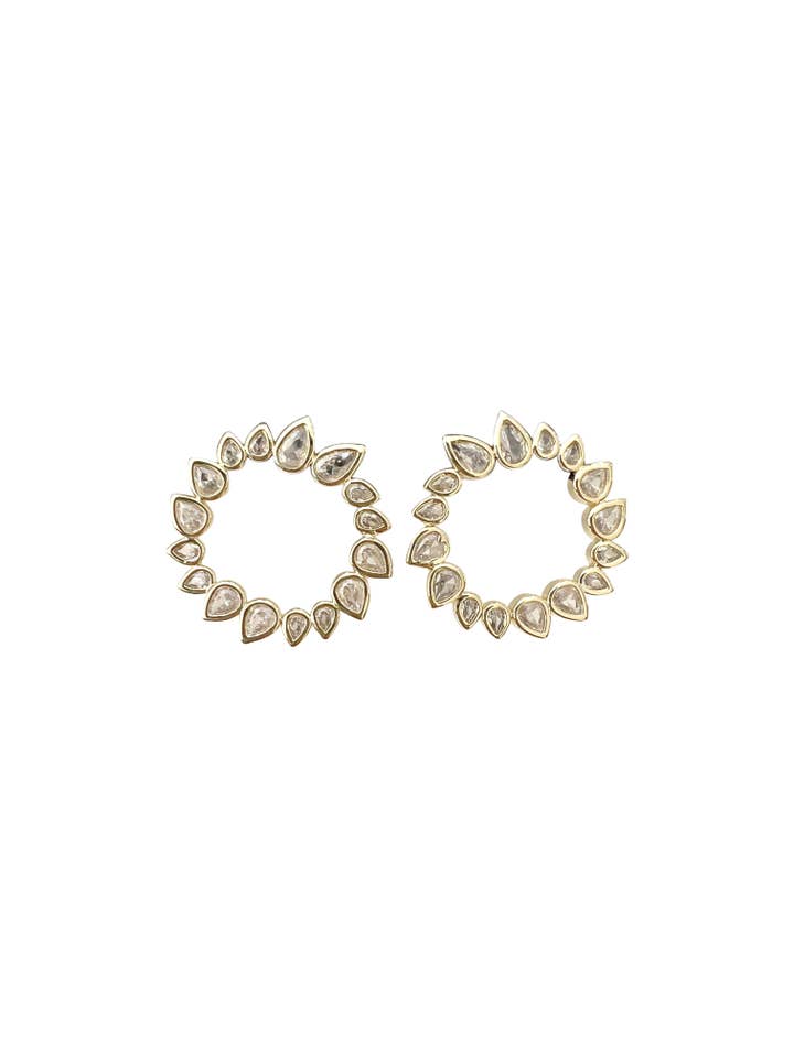 Gem Ring Stud Earrings for wholesale by Gemelli