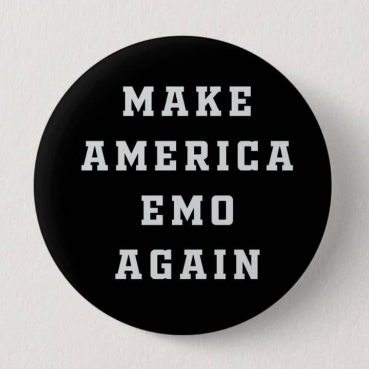Make America Emo Again Button Pin for wholesale by CultPOP