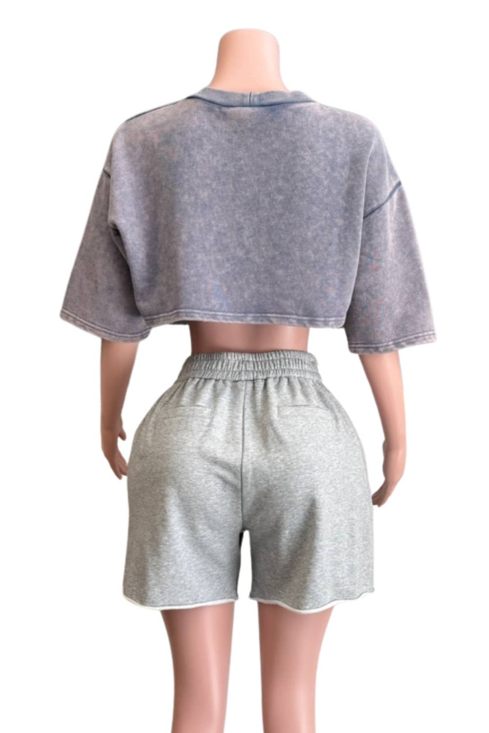 NEWGENS - Wholesale Graphic Sweatshirt - Women's - NT1091A PRIVILEGED Washed Crop Sweatshirt3