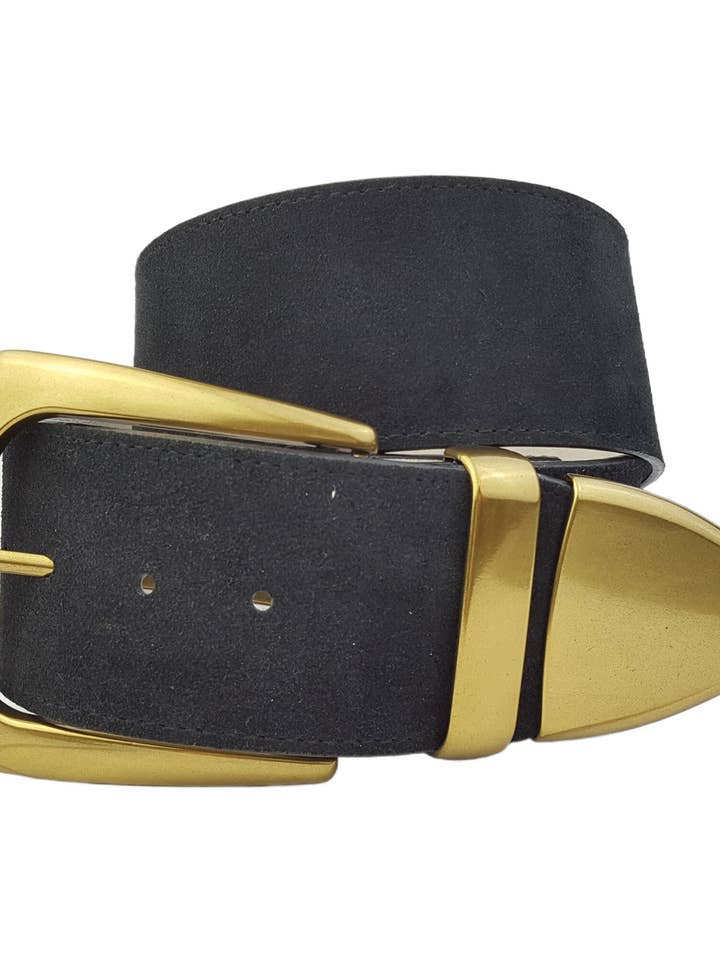 Genuine Suede Wide Statement Belt for wholesale by Axesoria West