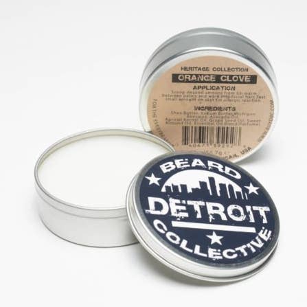 Beurre à barbe à l'orange pour la vente par Detroit Beard Collective/Beard Crate