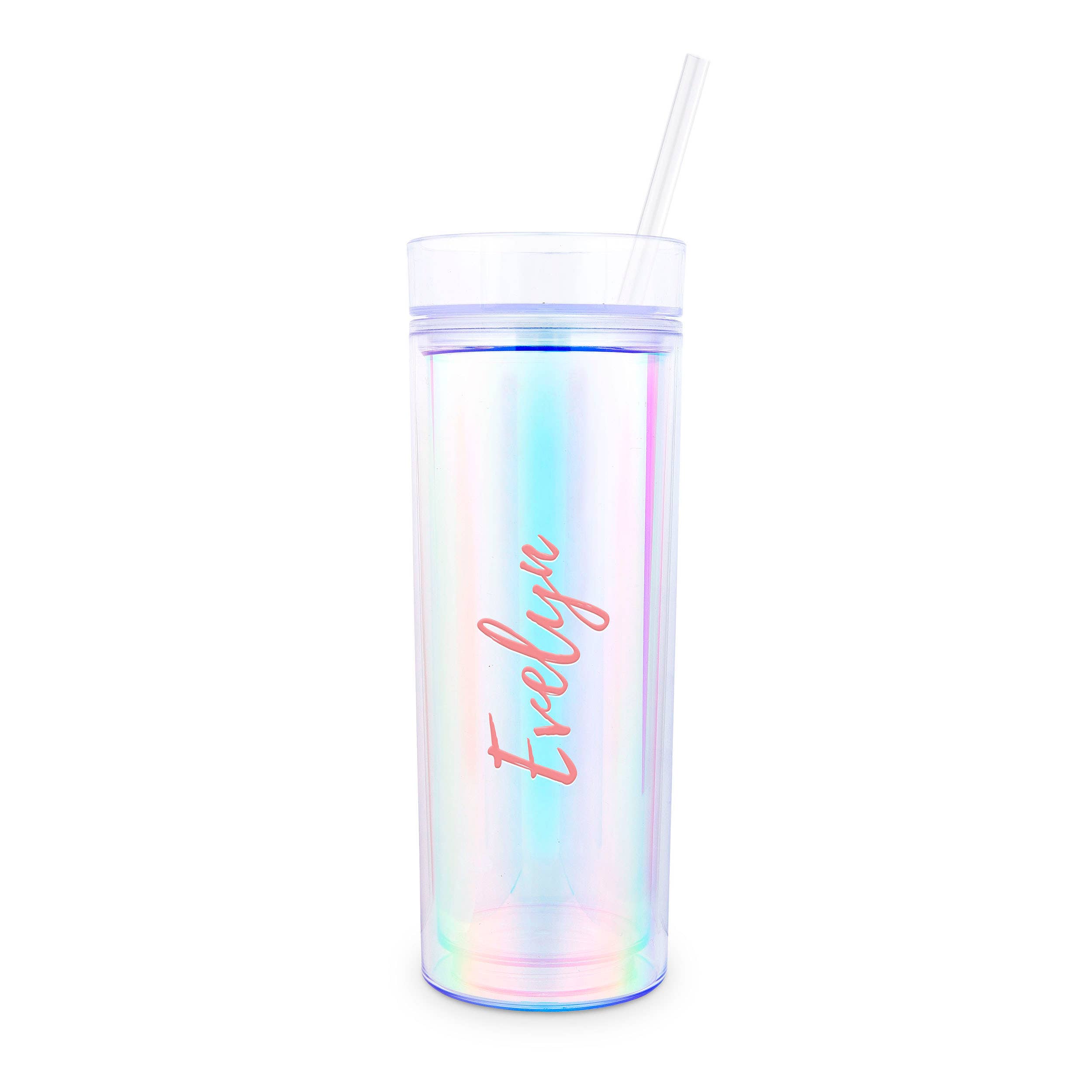Weddingstar Inc. – wholesale Insulated mug/tumbler – 17 oz. Insulated Plastic Drink Tumbler - Calligraphy3