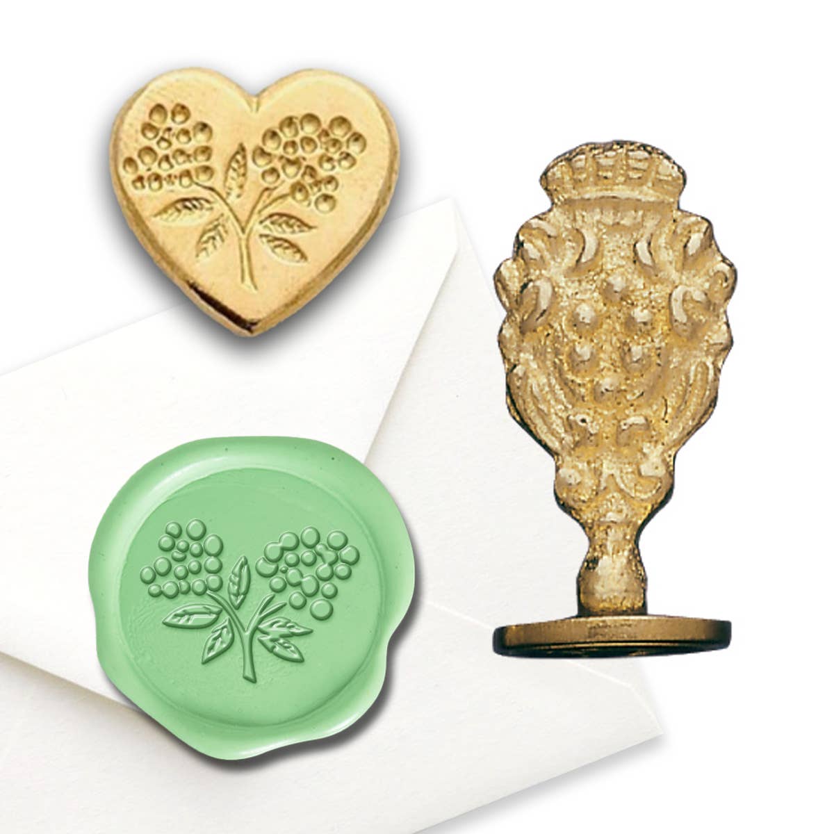 Freund Mayer & Co. - Wholesale Rubber/Decorative Stamp - Florentine Brass Wax Seal Stampers-over 50 popular symbols20