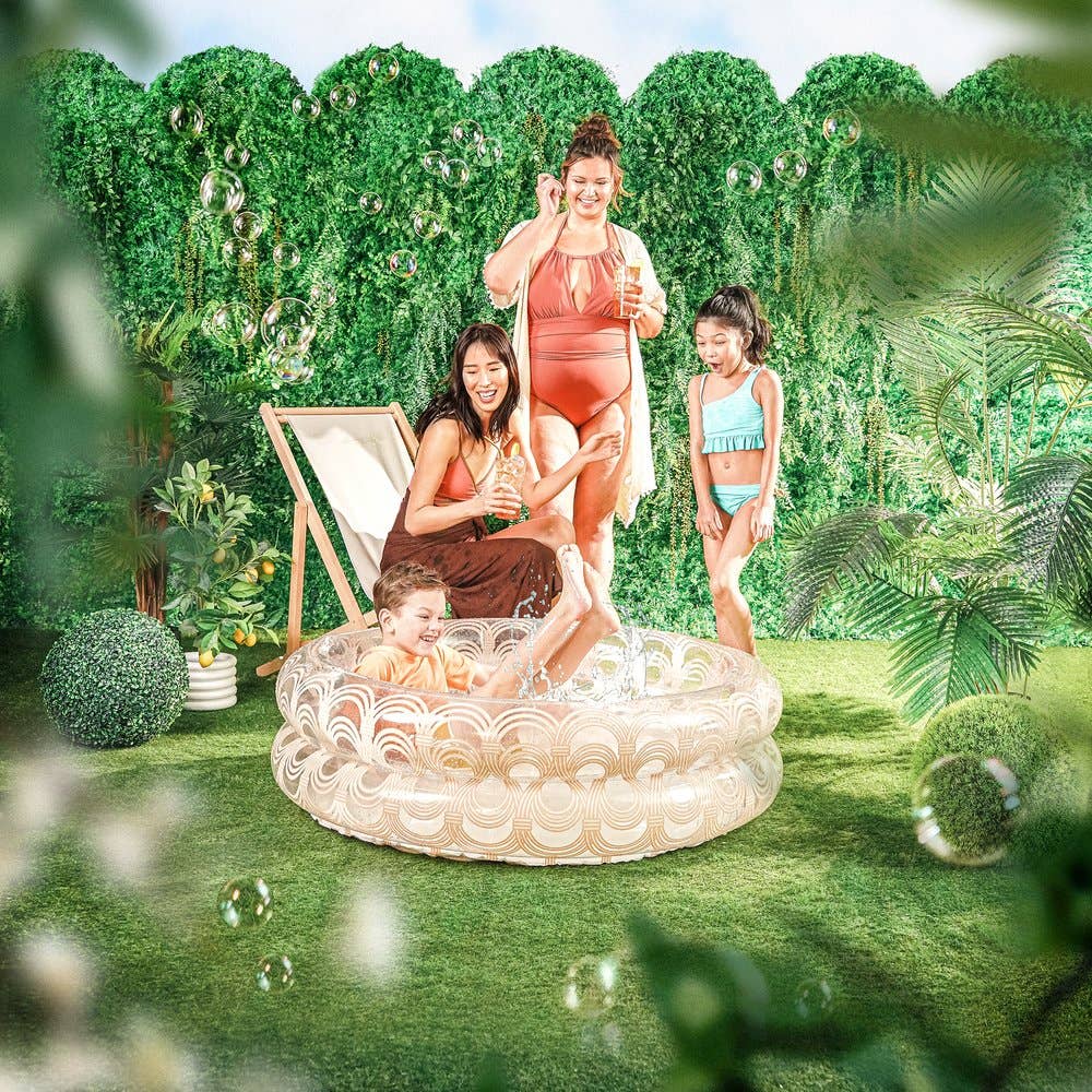 Beige Minnidip Pool in Looped Rattan Minni-minni for wholesale on Faire4