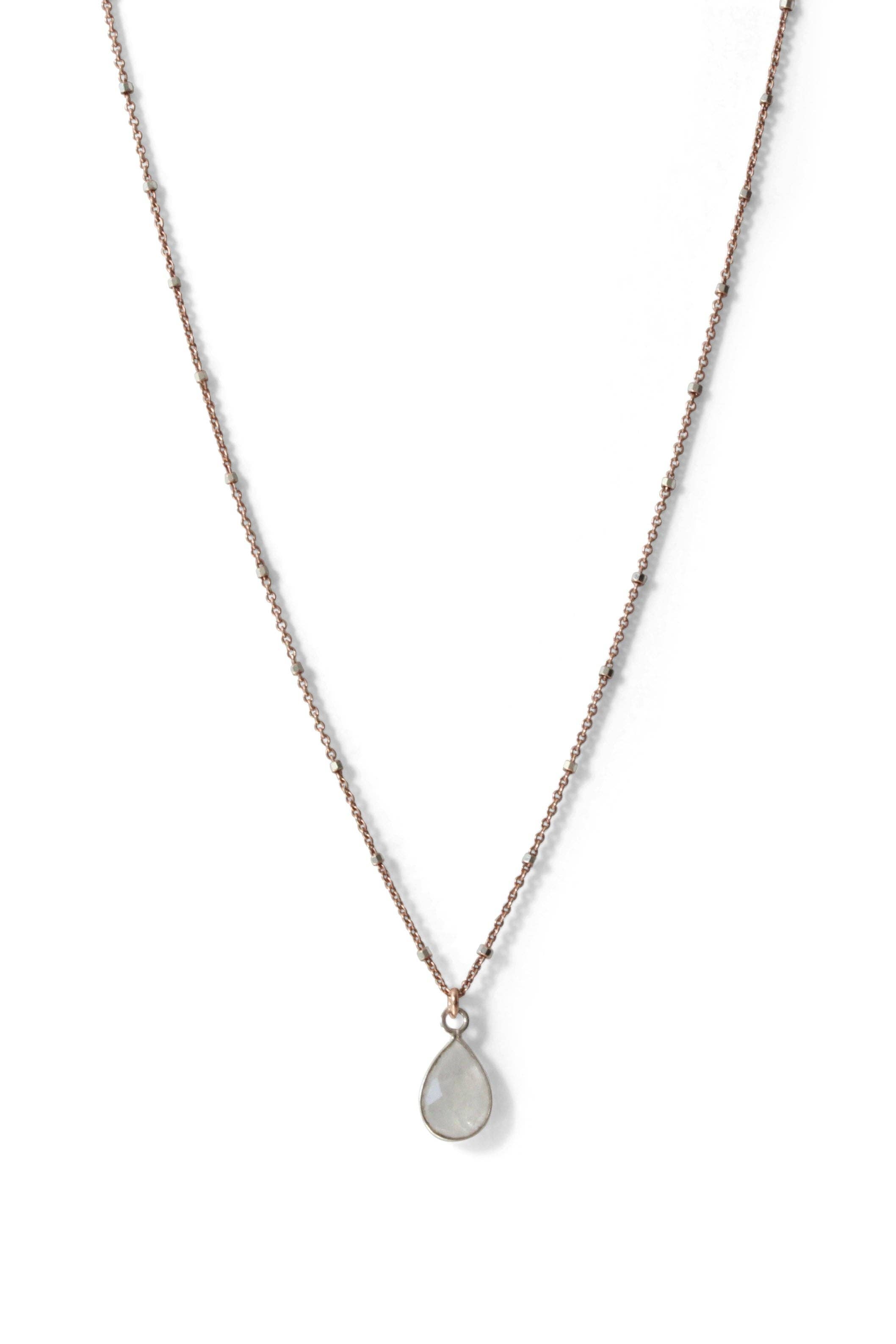 Rebecca Scott Jewelry - Vendita all'ingrosso Collana con ciondolo/pendaglio - Delicata collana con ciondolo a goccia Moonstone0
