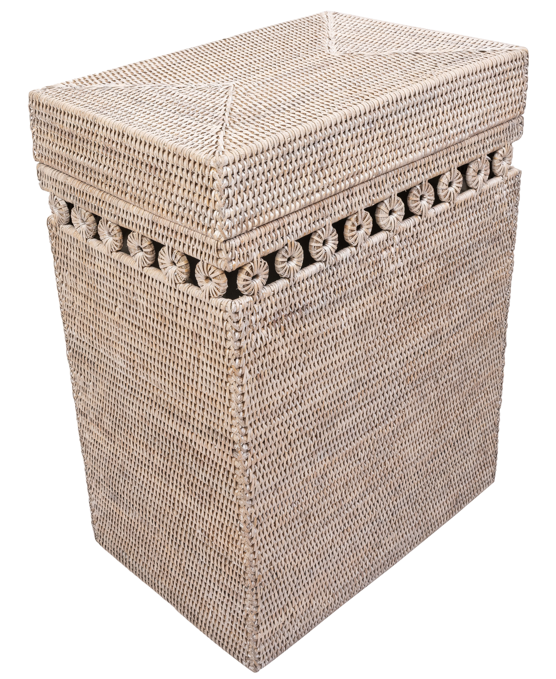 Artifacts Trading Company - Wholesale Wasmand - Geweven rechthoekige opbergmand met scharnierend deksel8