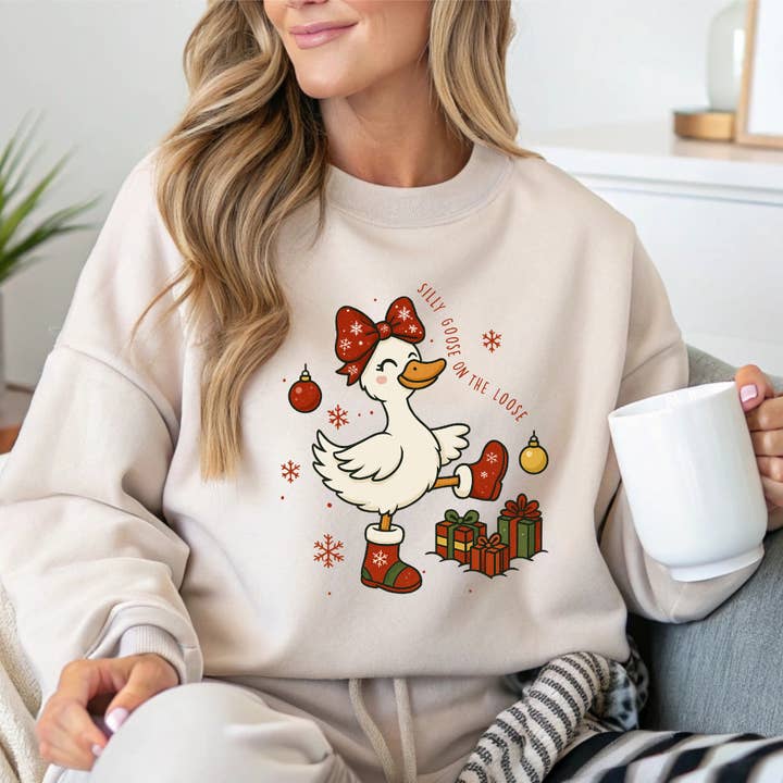 Felpa Natalizia Stile Festivo Oca Sciocca In Libertà per la vendita all'ingrosso da parte di TheWorldOfMYes