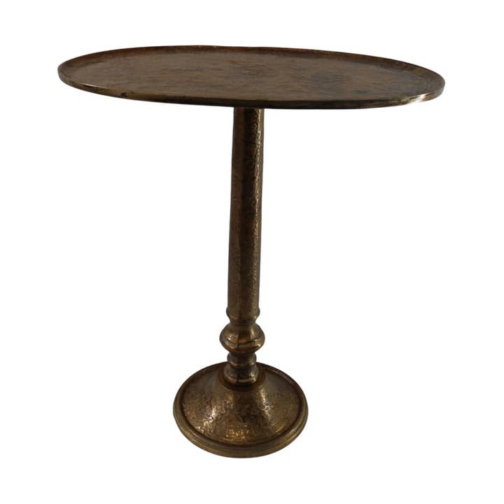 Oval Wall Table/Side Table - Aluminum - Antique Gold for wholesale by ADC Eindhoven