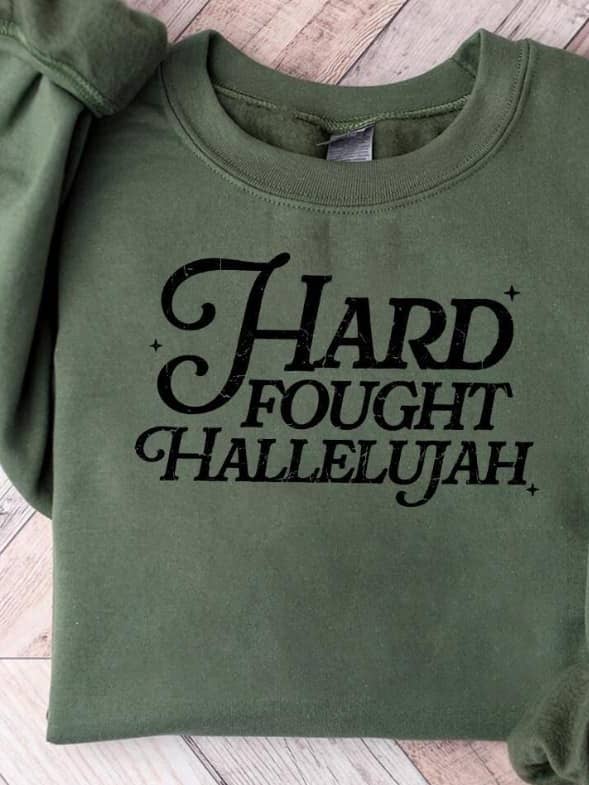 Sweat-shirt Hallelujah durement gagné pour la vente par Wandering Wild Boutique