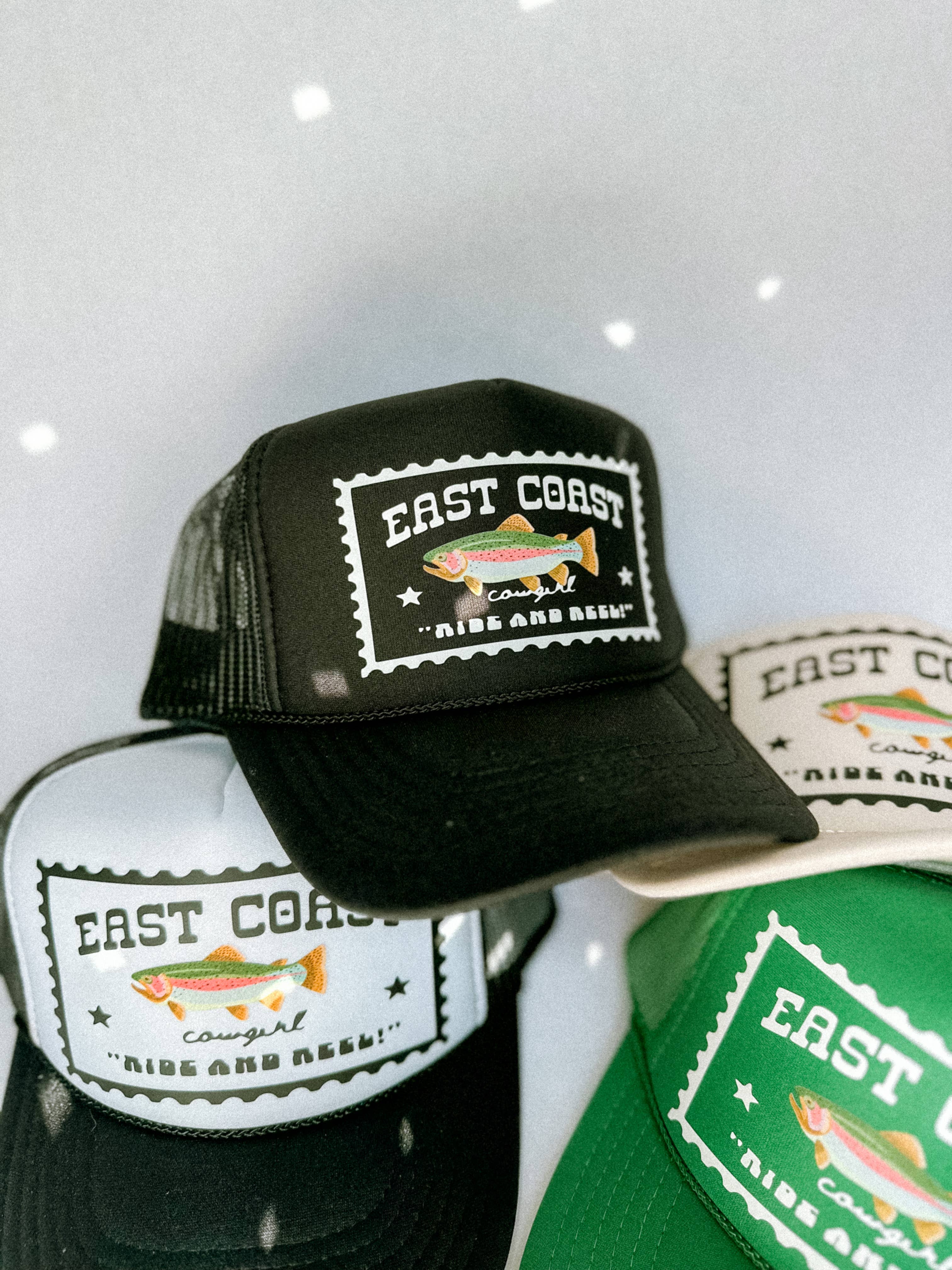 DigitalxCowgirl - Wholesale Trucker Hat - Women's - East Coast Cowgirl Trout Fishing Hat0