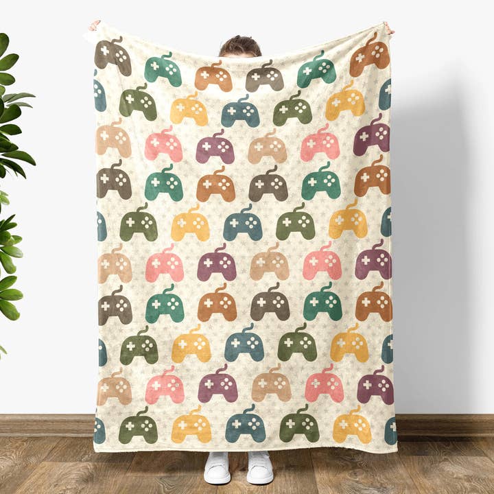 Vivtrek - Wholesale Throw Blanket - Vintage Gaming Blanket, Retro Cozy Video Gamer Lover Throw0
