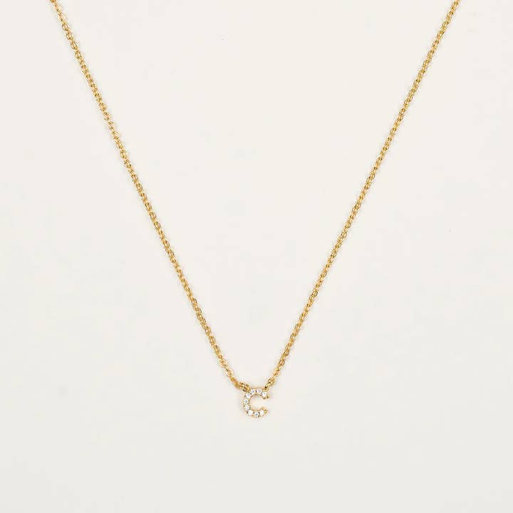 Brenda Grands Jewelry - Wholesale Jewelry Set - 18K Gold Dainty Shiny Initial Necklace - Set of 1611