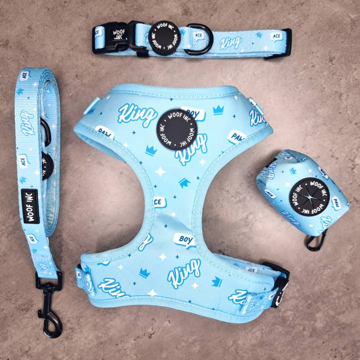 WOOF INC - Wholesale Pet Harness - Dog - King Blue Adjustable Dog Harness5