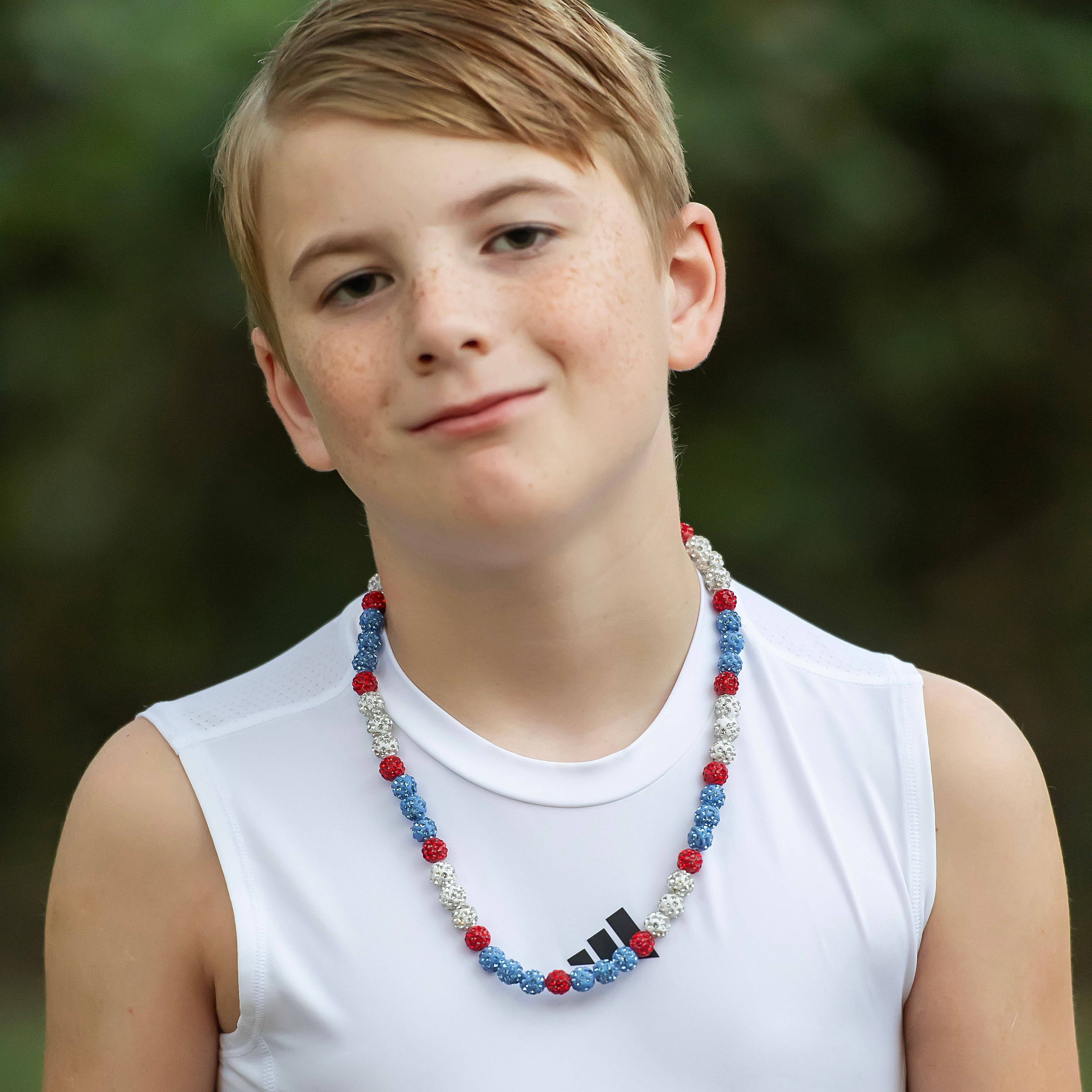 Golden Thread – wholesale Pärlband/Pärlhalsband – Bling Baseball Halsband1