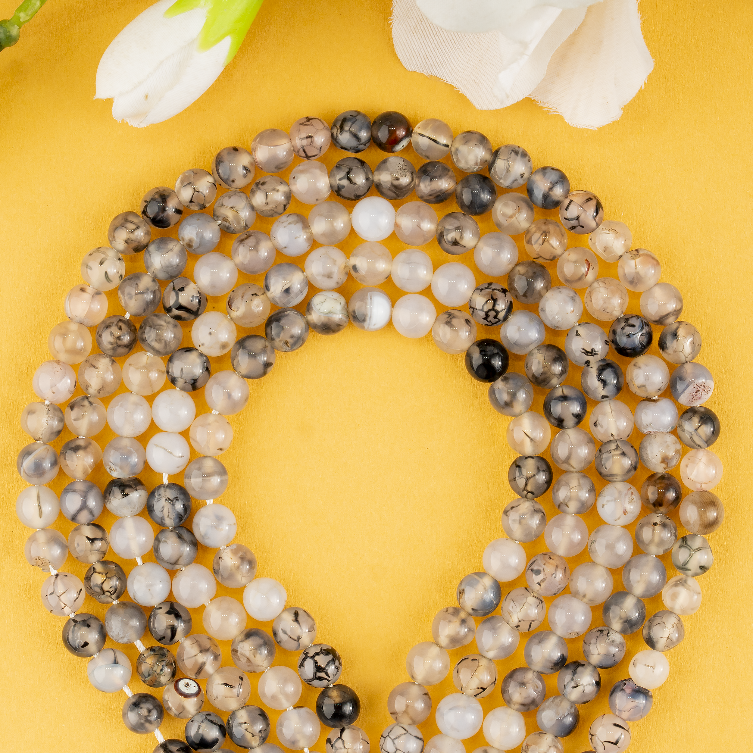 Soothing Crystals Beads - Wholesale Beads - Crystal Jewelry Beads | DragonVein Agate Black | Gemstone11