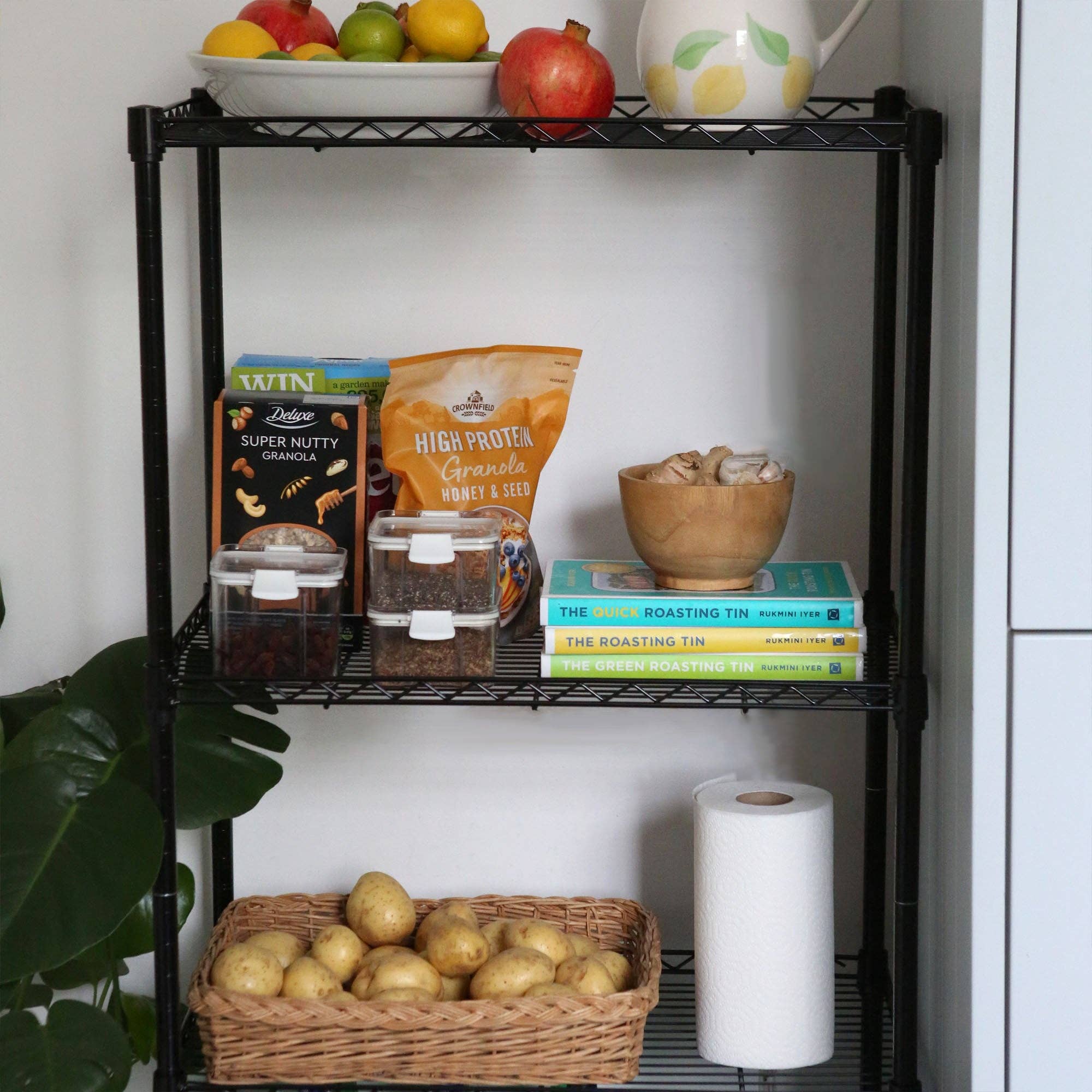 Rinkit Ltd – wholesale Free-standing shelf – Adjustable Wire Shelving Unit - Black2