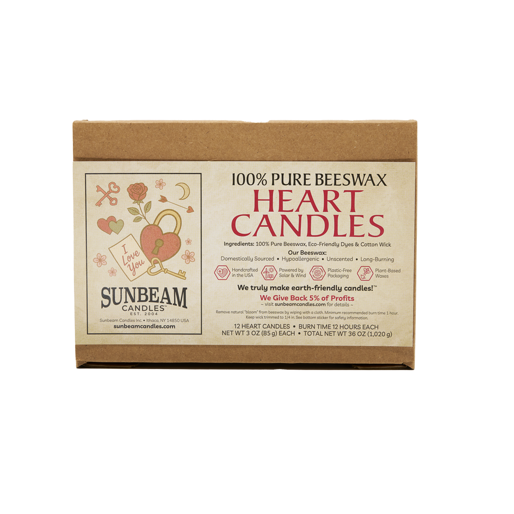 Sunbeam Candles, Inc - Wholesale Novelty Candle - Beeswax Small Hearts1