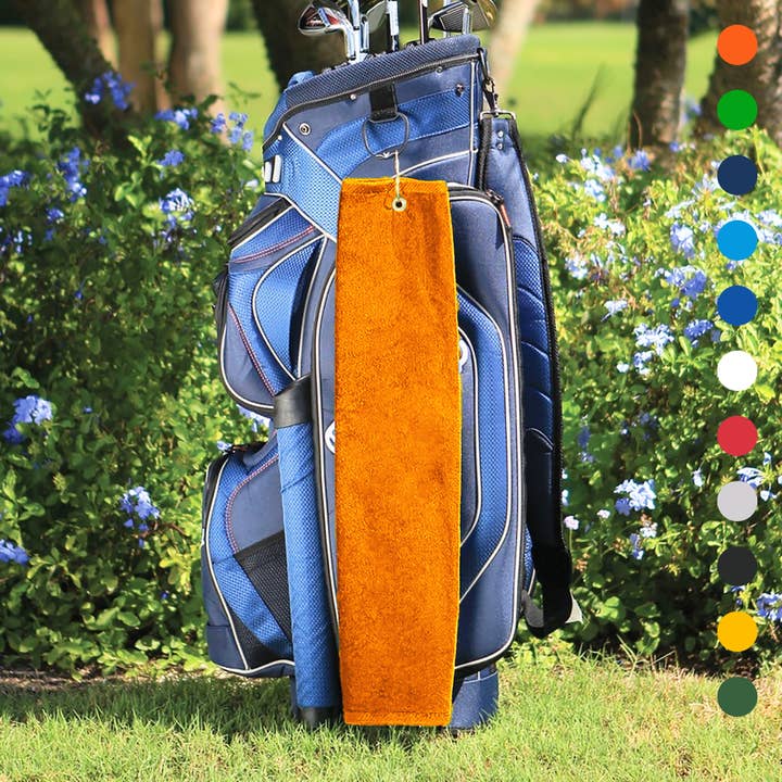 Pro Towels - Vente Serviette de sport - Serviette de golf à trois volets en velours platine : œillet et crochet5