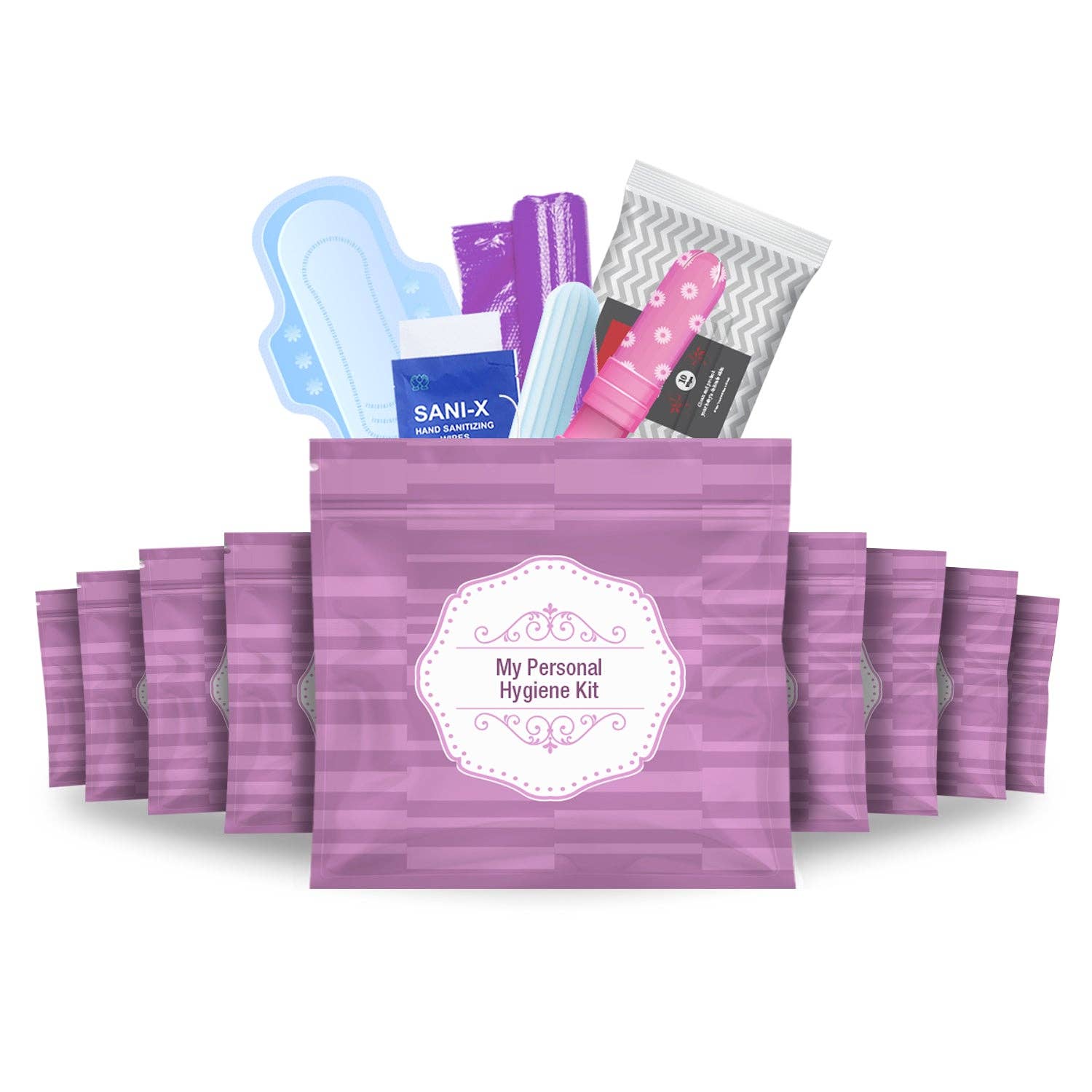 Kit U Safe - Vente Protections menstruelles/serviettes hygiéniques - Kit d'hygiène féminine violet6