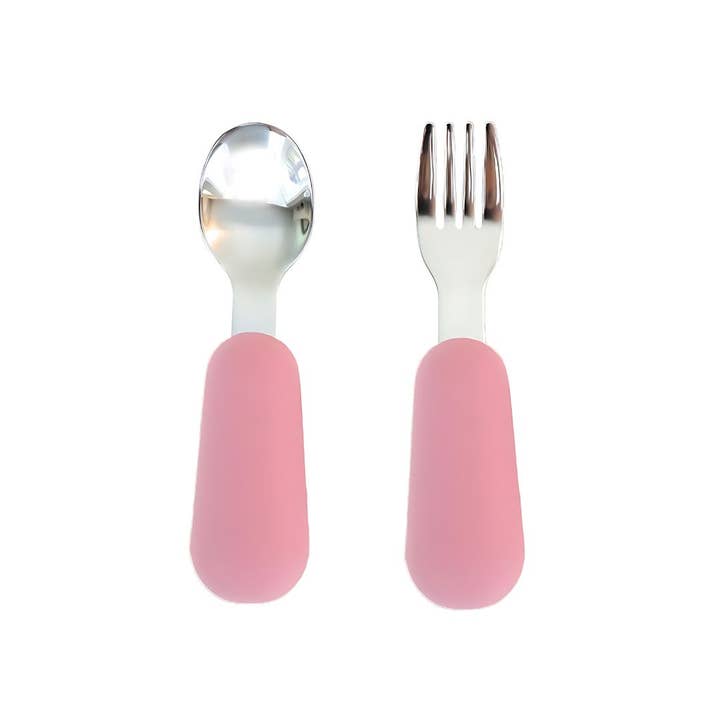 Baby Bliss - Wholesale Flatware Set - Kids & Baby - Stainless Steel & Silicone Silverware