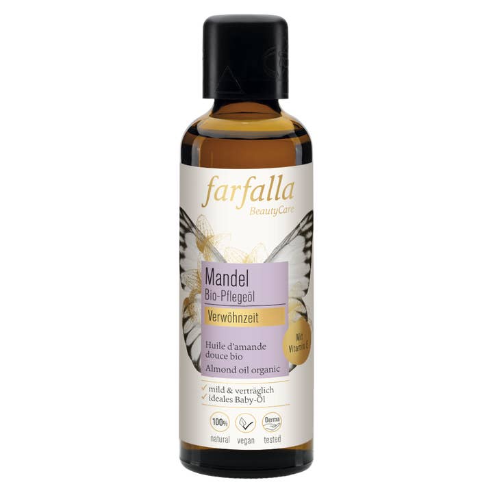Almond, organic care oil, 75ml, pampering time for wholesale by farfalla