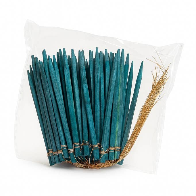 Factory Direct Craft - Wholesale Artificial Flowers - 2-1/2" Green Wired Wood Floral Picks (Pack of 100 pieces)1