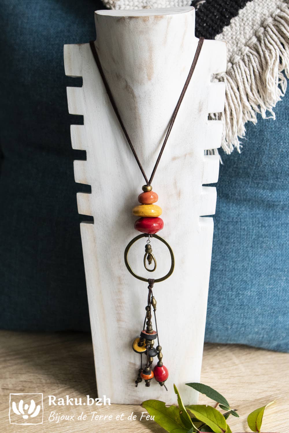 Raku - Vente Colliers à pendentif - COLLIER GALETS7