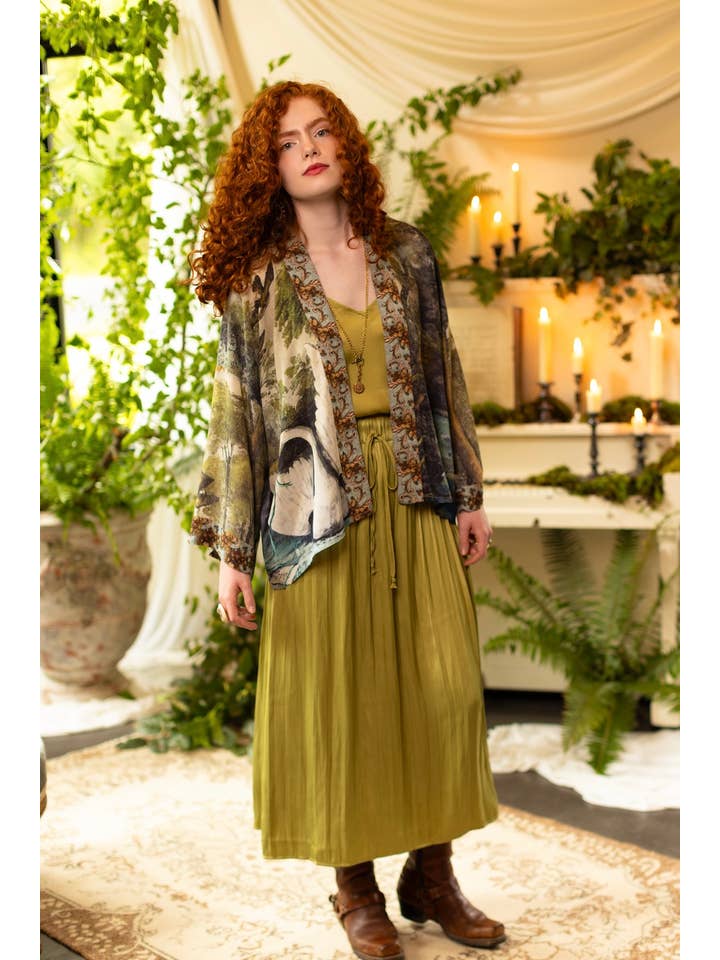 Market of Stars (USA) - Wholesale Kimono - Women's - Theatre of Dreams Pixie Duster Cropped Kimono w/ Swan14