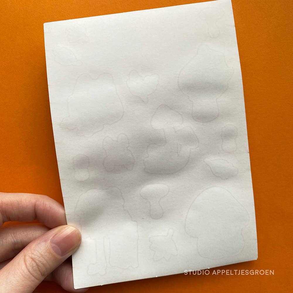 Studio Appeltjesgroen - Wholesale Sticker - Sticker sheet Mushroom and Frogs Fall and Autumn leaves5