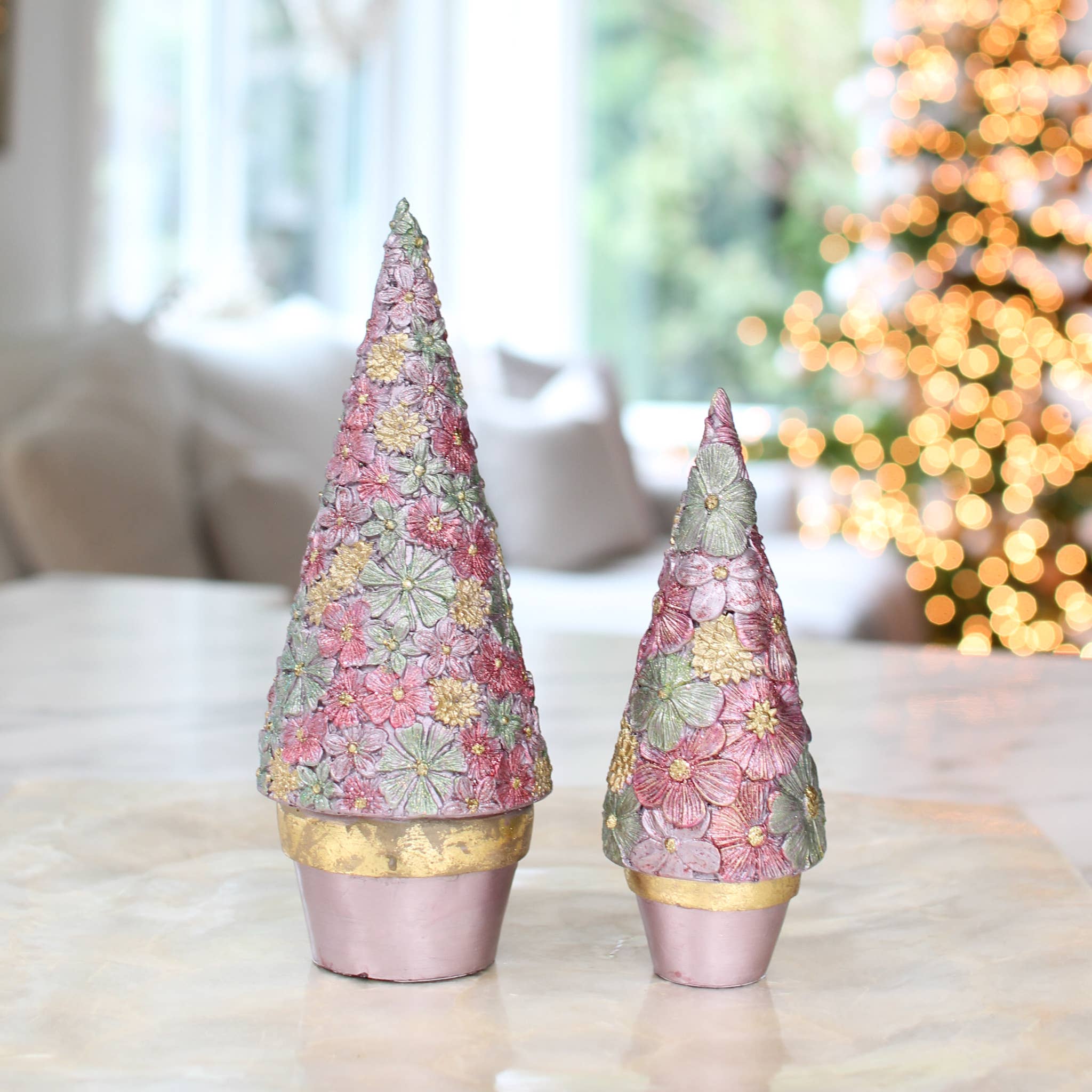 Dekorasyon Gifts  Decor - Wholesale Christmas Decoration - Frangipani Cone Tree (Ethereal)4