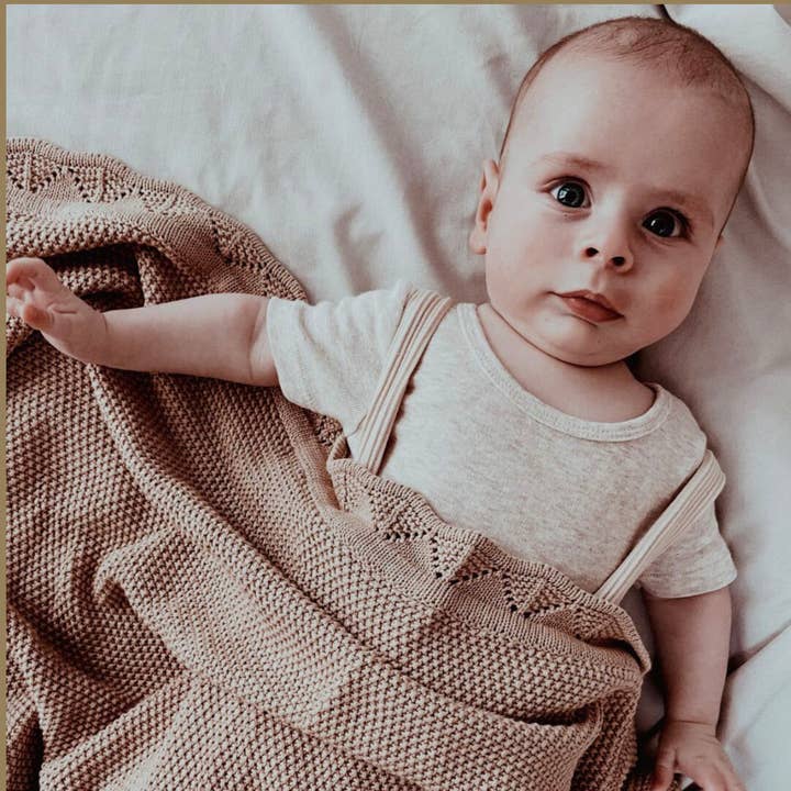 Knit Baby Blanket- Caramel and other Purchase Wholesale bebe caramel. Free Returns & Net 60 Terms on Faire trending on Faire.