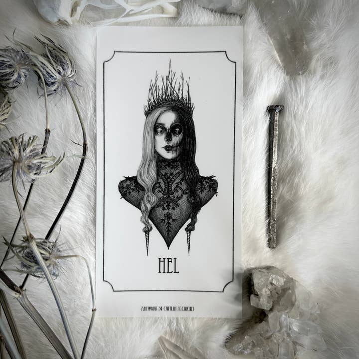 Hel Altar Candle Stickers - Pack of 5 Vinyl Stickers for wholesale by Caitlin McCarthy Art