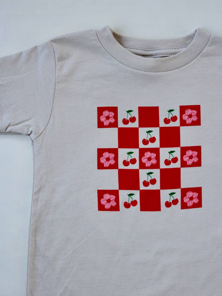 Camiseta Cherry Picnic para niños pequeños, ropa para niños amantes de la comida, lindos niños para venta al por mayor de Overseasoned